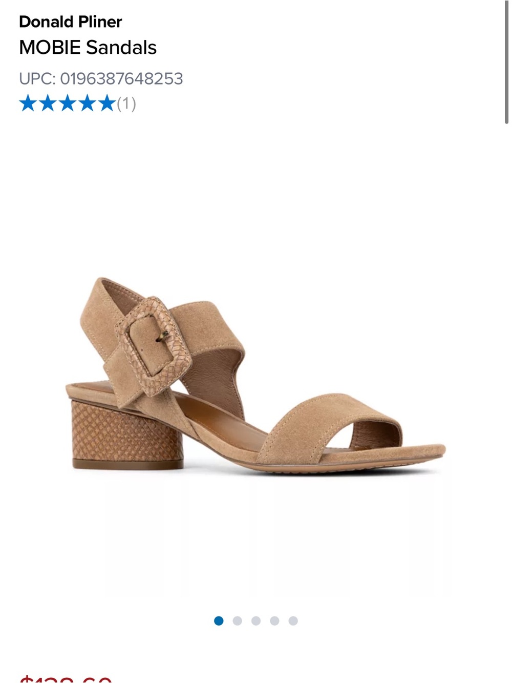 Donald Pliner mobile sandal Suede Block Heel